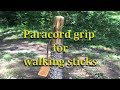 How to braid a paracord grip for walking sticks. South Point Survival