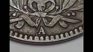 Greece 10 Lepta 1882 King George A Die Crack Error