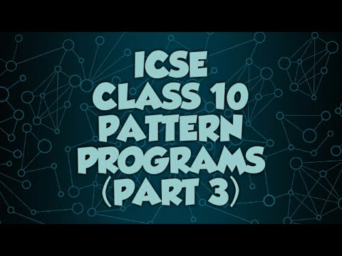 Java Class 10 ICSE (Pattern Programming) Part 3 - YouTube