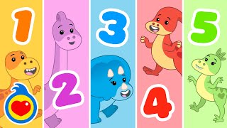 Counting DINOSAURS | Playful Learning | ♫ Plim Plim | Pre-K Nursery Rhymes