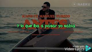 Antes - Kapo 🆚 Manual Turizo (video Lyrics)