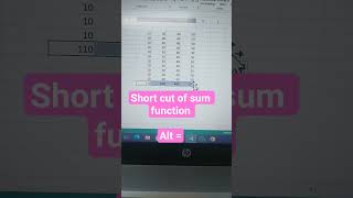 short cut key for sum function #accounting #lifeisbutadream #dataanalysis #exceltips