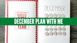 December Plan with Me 🎅 Merry Christmas Stickers Inspiration Holiday Bullet Journal