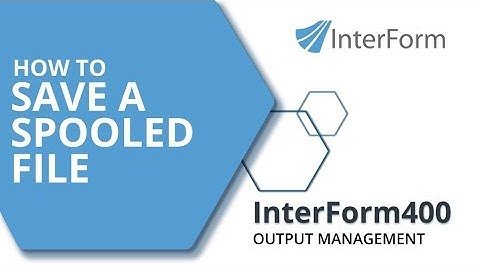 InterForm400: How to save a spooled file