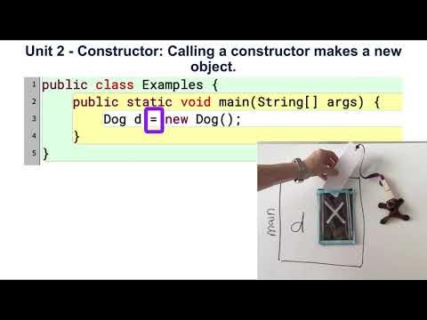 Unit 2 - Constructor: Calling a constructor makes a new object (Java ...