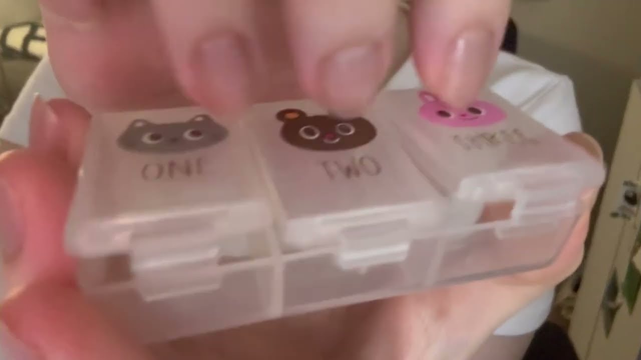 고인물들 팅글 잔뜩 담은 플라스틱 약통 tapping asmr