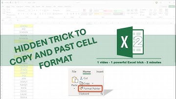 Hidden trick to copy and past cell format faster. Format Painter explanation.