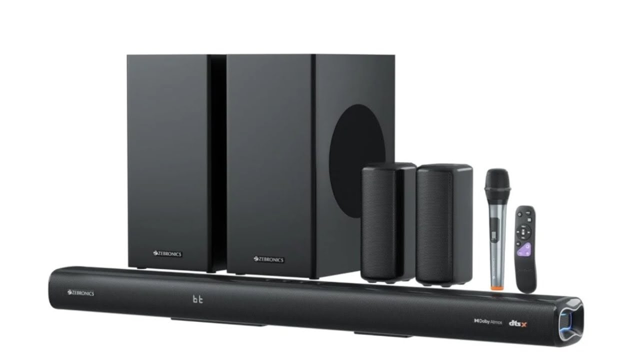 Zebronics ZebJuke Bar 9900 725W soundbar with a karaoke microphone launched in India YouTube