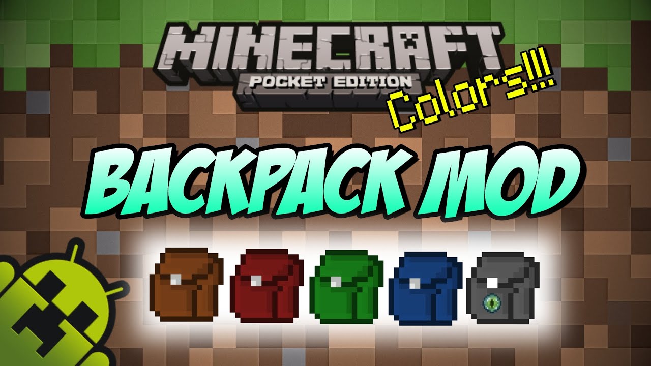 Battery mod pack. Майнкрафт pe Pocket Edition 1.1.1. Рюкзак майнкрафт мод. Мод на рюкзак для ютуба. Minecraft pe 0.10.5.