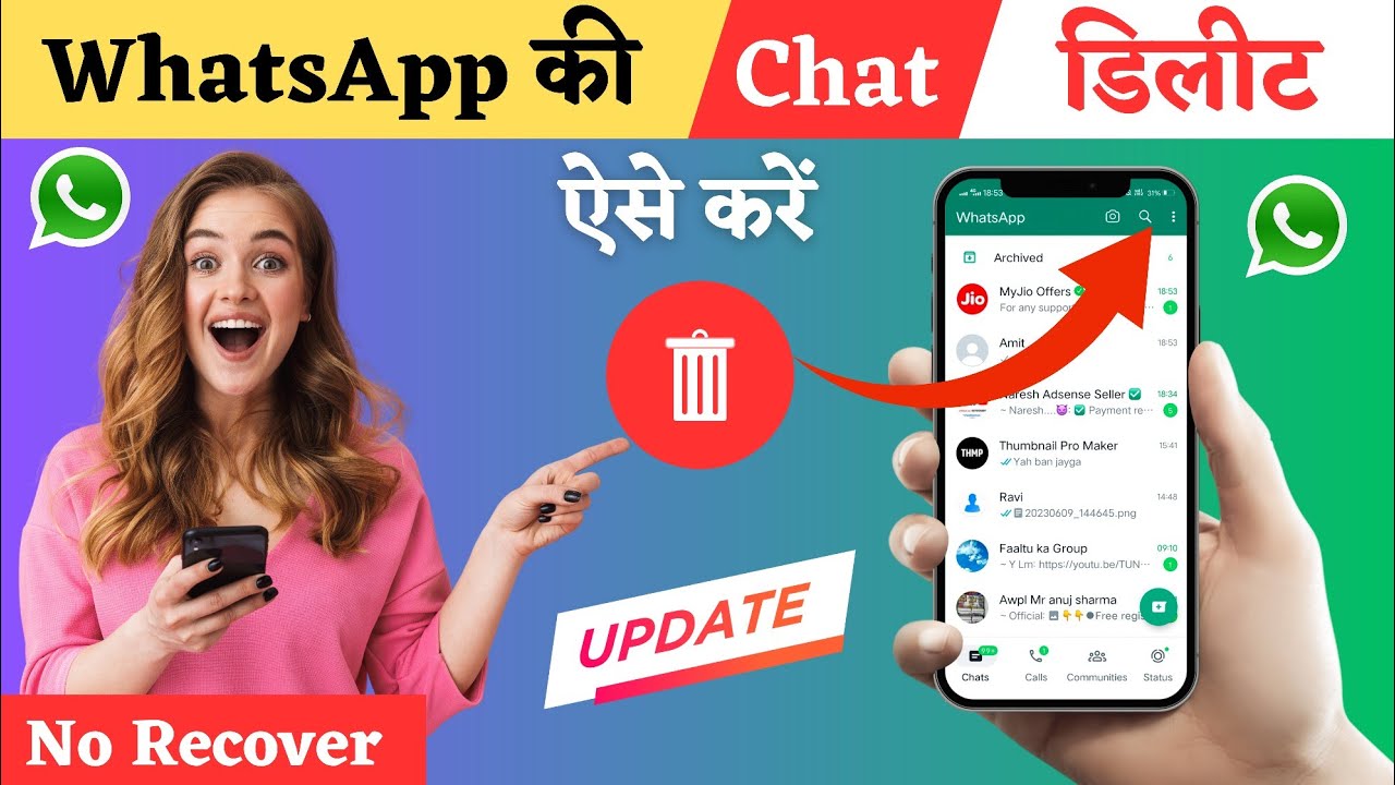 How To Delete WhatsApp Chat Permanently WhatsApp Chat Delete Kaise