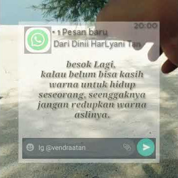 Story WA Di pantai romantis literasi 30 detik