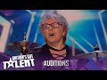 77 Year Old Drummer Leaves Simon Cowell Speechless! ROCK N' ROLL!| Britain's Got Talent 2020