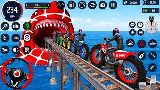 Mega Ramp Motor Bike Stunt Racing Simulator 3D - Impossible Motocross Bike Racer - Android GamePlay screenshot 1