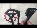 Oversized pulley wheels ospw versus shimano jockey wheels