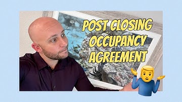 Post occupancy closing agreement