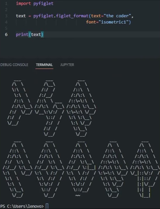 ASCII Art in python - YouTube