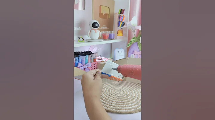 DIY Cardboard Organizer💜🌷 | (DAY 9) Desk Glow-up Series |#shorts #diy #handmade #craft #viral #art
