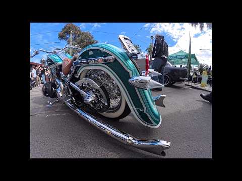 Pearl Green Harley Davidson Full Custom | St Kilda Fathers Day