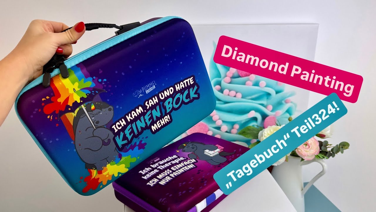 Diamond Painting „Tagebuch“ Teil324! 🙃💚 Ahhhh!! Die Grummeleinhorn Koffer sind endlich am Start!! 🥳💚