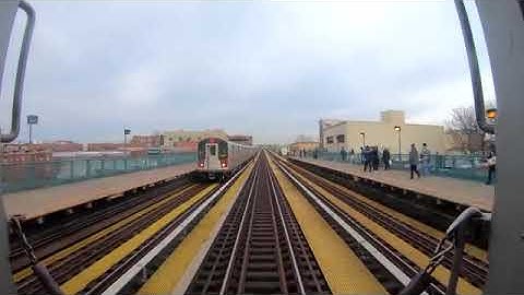 ⁴ᴷ⁶⁰ NYC Subway Front Window View   The Manhattan Bound 7 Express Line   YouTube