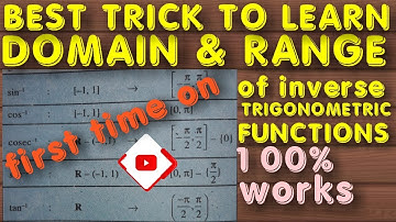 how to learn domain and range of inverse trigonometric functions