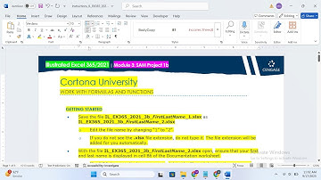 Illustrated Excel 365 2021  Module 3 SAM Project 1b Cortona University | IL_EX365_2021_3b