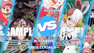 OP04 Queen vs ST11 Uta | One Piece TCG | EB01 Locals Gameplay