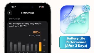 iOS 26.5 beta 4 - battery life • performance (after 3 days)