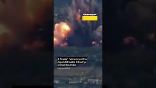 Ukrainian Strike On Russian Field Ammunition Depot