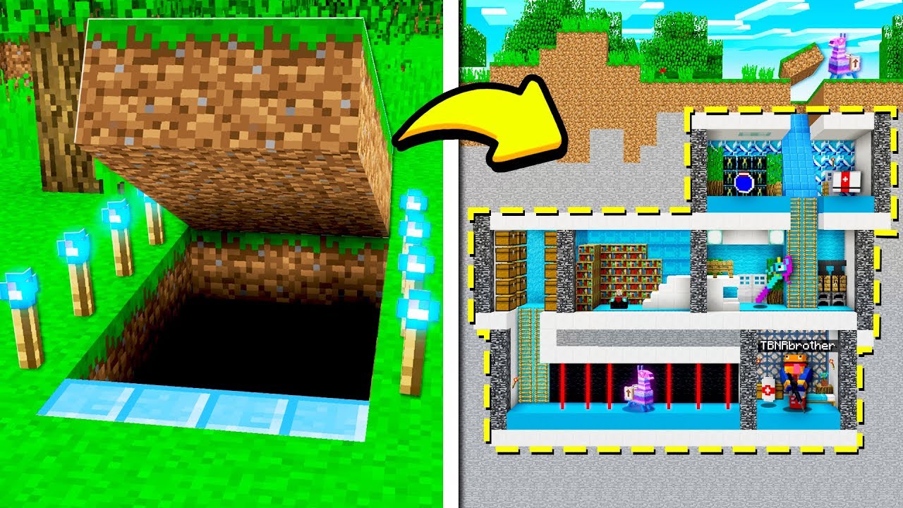 I Found My Little Brother S Secret Fortnite House In Minecraft - their roblox town had a secret underground trap youtube