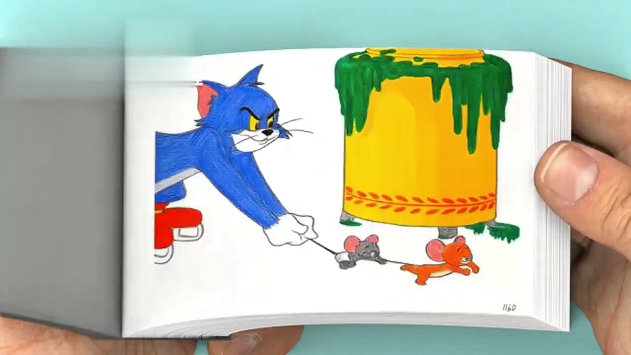 "Tom and Jerry: War Zone! 💥 Unexpected Flipbook Story""Flipbook War Drama! Tom becomes a Soldier,