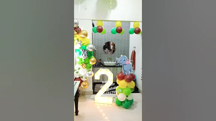 Jungle theme #ballondecoration #rajajidecorator #youtube #viralshorts #happybirthday #viralstory