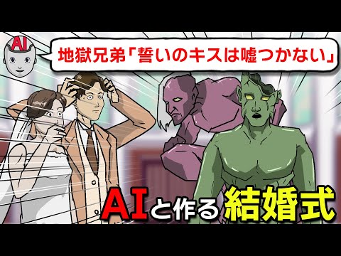 【乱入】AIと演出する結婚式が怪物だらけ【AI】【アニメ】