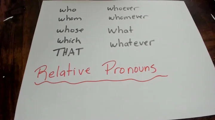 Essentials - Week 4 - Relative Pronouns