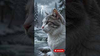❄️ Peaceful Snowfall River with Two Cute Cats 🐈 | Cozy Winter #Shorts #Snowfall #Winter #Cozy #cats