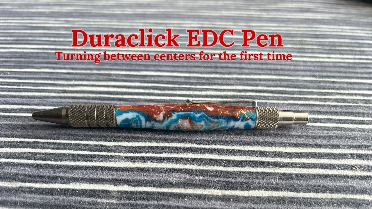 👉 Turning a Duraclick EDC Pen | Turning between centers for the first time!