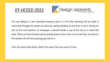IIT-UCEED 2021 Part-B Drawing Question Solved