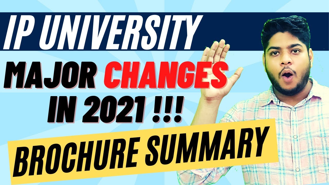 Most Important Ip University Admission 21 Major Changes New Courses And Fees Details Youtube