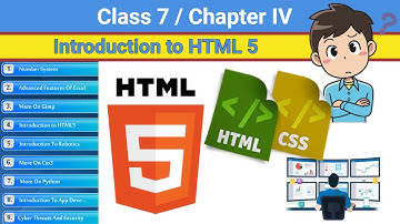Class 7 Chapter 4 - Introduction to HTML 5 | CBSE based Introduction to HTML 5 | NCERT