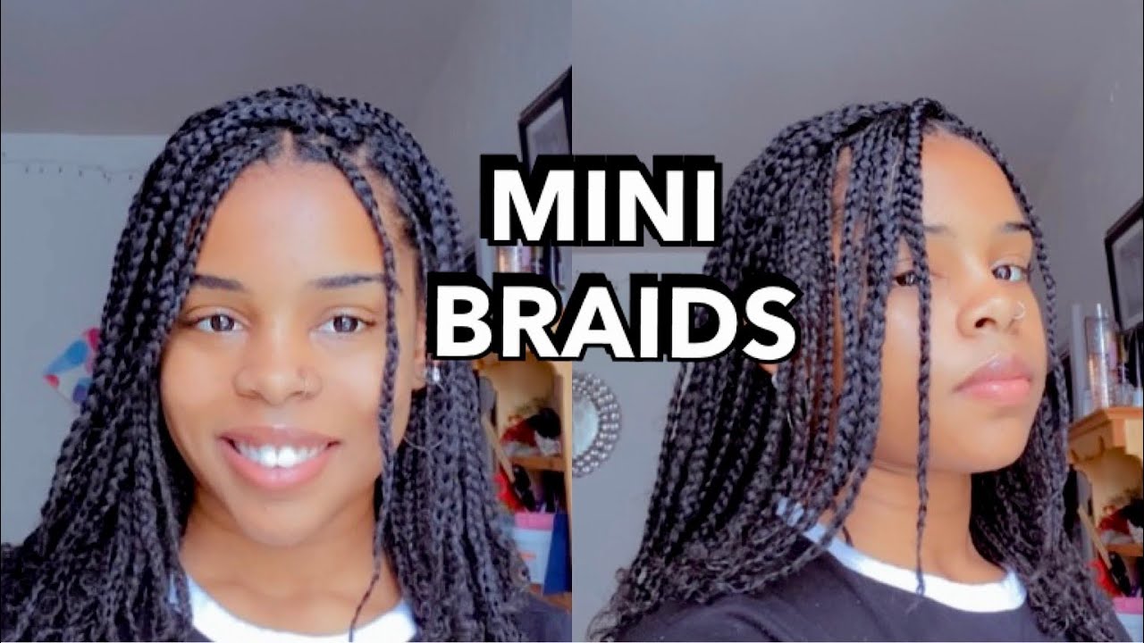 UPDATED EASY MINI BRAIDS ON NATURAL HAIR - YouTube