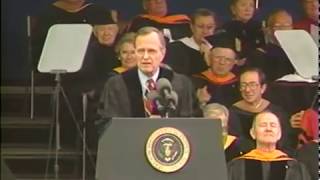 President George H.W. Bush speaks at CalTech graduation