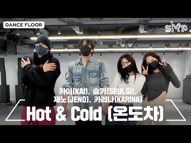 KAI, SEULGI, JENO, KARINA 'Hot u0026 Cold (온도차)' Dance Practice class=