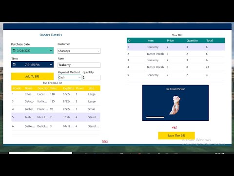 C# Full Project | Ice Cream Parlor Management System