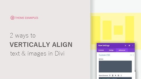 Vertically align Divi content