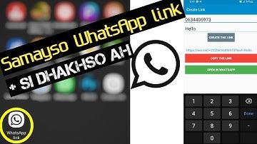 Samayso WhatsApp Link creator || Sketchware Somali