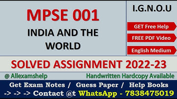 IGNOU MPSE 001 SOLVED ASSIGNMENT 2022-23 | IGNOU MA English Assignment 2022-23 | Get PDF @7838475019