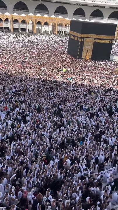 لبيك اللهم لبيك لا شريك لك لبيك ان الحمد والنعمه لك والملك لا شريك لك لبيك #hajiamjadkhan