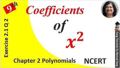 Write the coefficients of x2 in each of the following | Polynomials Class 9 Exercise 2.1 Question 2