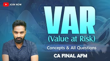 VAR - Value at Risk | Risk Management | CA Final AFM