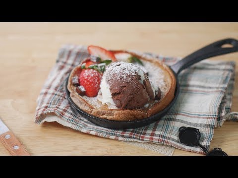 초콜릿 더치 베이비 팬케이크 만들기 <strong>Easy</strong> Chocolate Dutch <strong>Baby</strong> Pancake Recipe | 한세 HANSE